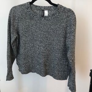 H&M Grey and Black cropped Sweater